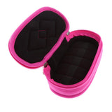 Maxbell Maxbell 5 Slots Velvet Essential Oils Carrying Case Shockproof Organizer Bag Rose Red