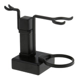 Men Beards Moustache Shaving Brush Bowl Stand Holder Set Kit Alloy + Wood