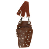 Maxbell Maxbell Soft Salon Hairdressing Cutting Scissors Shear Comb Tools Bag Belt Holster Brown