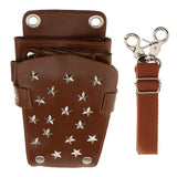 Maxbell Maxbell Soft Salon Hairdressing Cutting Scissors Shear Comb Tools Bag Belt Holster Brown