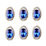 Maxbell Maxbell 10pcs 3D Nail Art Tips Sticker Nail Gems Cellphone Case DIY Decoration Blue