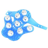 Maxbell Maxbell Palm 9 Balls Body Massager Massage Glove Hand Held Stress Tension Relief Blue