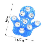 Maxbell Maxbell Palm 9 Balls Body Massager Massage Glove Hand Held Stress Tension Relief Blue