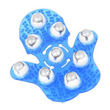 Maxbell Maxbell Palm 9 Balls Body Massager Massage Glove Hand Held Stress Tension Relief Blue