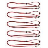 Maxbell Maxbell 5 Pieces Adjustable Velvet Eyeglass Cord Neck Strap Sunglasses Lanyard Red
