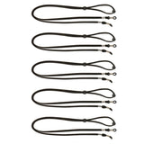 Maxbell Maxbell 5 Pieces Adjustable Velvet Eyeglass Cord Neck Strap Sunglasses Lanyard Black