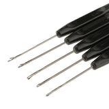 10 Pieces Pulling Hook Needle Tools for Micro Ring Hair Extension Pink+Black