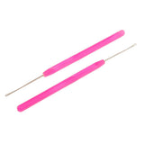 Maxbell Maxbell 5 Pieces Pulling Hook Needle Tools for Micro Ring Hair Extensions Rose Red