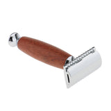 Maxbell Maxbell Luxury Shaving Set Rosewood Safety Shaver Shave Brush Alloy Stand Holder