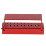 Maxbell 30 Holes Medical Holder Block Case Sterilizer Box for High Low Speed Bur Red - Aladdin Shoppers