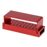 Maxbell 30 Holes Medical Holder Block Case Sterilizer Box for High Low Speed Bur Red - Aladdin Shoppers