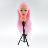 Maxbell Cork Canvas Block Mannequin Model Head Wigs Making Display with Tripod Stand