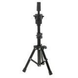 Maxbell Cork Canvas Block Mannequin Model Head Wigs Making Display Tripod Stand Set