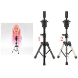 Maxbell 2PCS Mannequin Training Practice Head Holder Tripod Stand+T Needle Pin Set