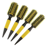 Maxbell Maxbell Nylon Bristle Round Hair Roller Brush Natural Wood Handle Hairbrush 5cm