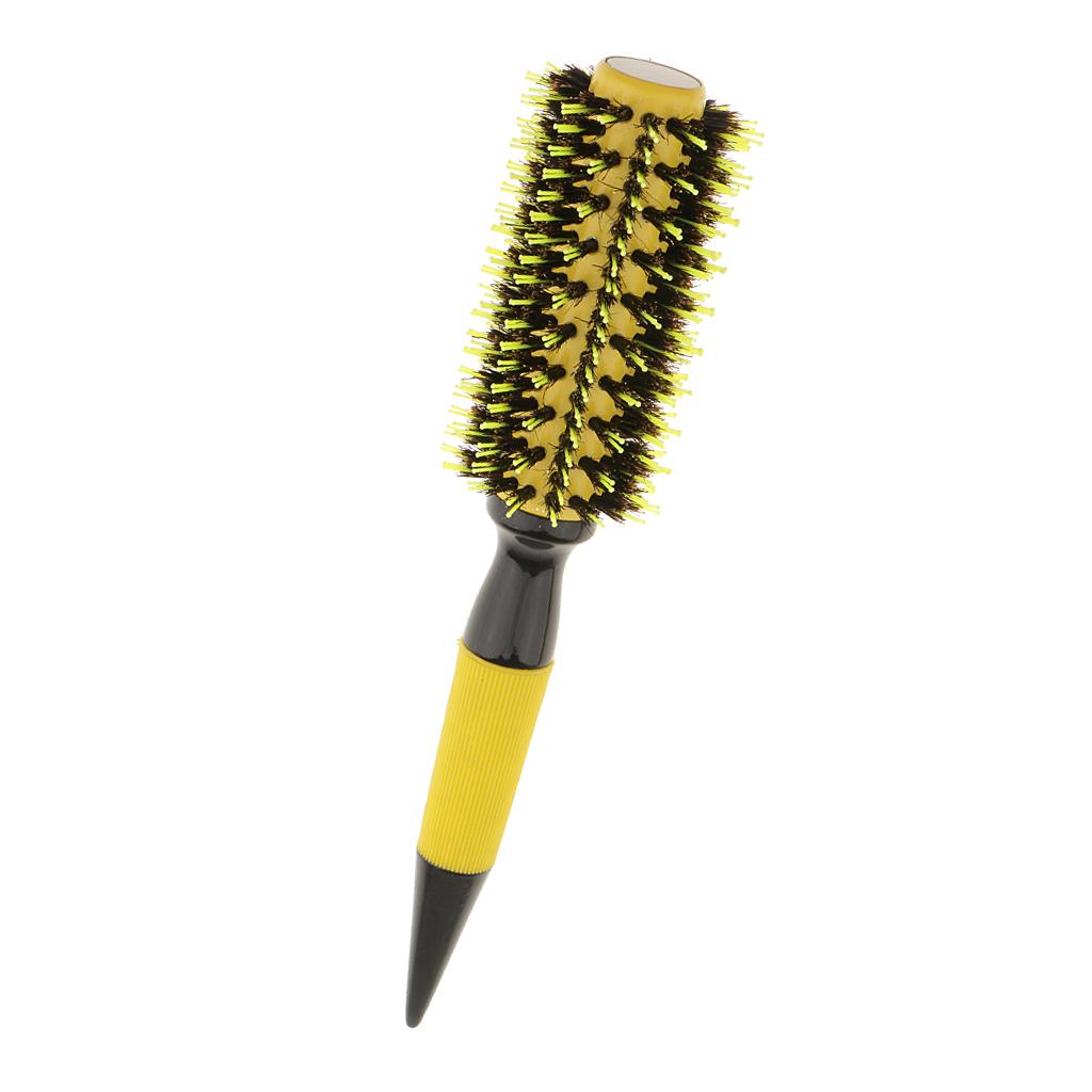 Maxbell Maxbell Nylon Bristle Round Hair Roller Brush Natural Wood Handle Hairbrush 5.5cm
