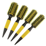Maxbell Maxbell Nylon Bristle Round Hair Roller Brush Natural Wood Handle Hairbrush 5.5cm