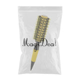 Maxbell Maxbell Nylon Bristle Round Hair Roller Brush Natural Wood Handle Hairbrush 5.5cm