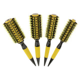 Maxbell Maxbell Nylon Bristle Round Hair Roller Brush Natural Wood Handle Hairbrush 5.5cm