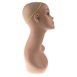 Maxbell ABS Female Wig Mannequin Head Hairpiece Jewelry Hat Display Bust Stand 2pcs