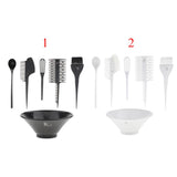 Maxbell Maxbell 6 Pieces Hair Color Dye Bowl Highlight Comb Brush Tint Coloring Kit Black