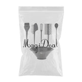 Maxbell Maxbell 6 Pieces Hair Color Dye Bowl Highlight Comb Brush Tint Coloring Kit Black