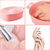Maxbell Maxbell 5 Pieces Nail Art Manicure Care Soak Bowl Polish Remover Soak Tray Pink