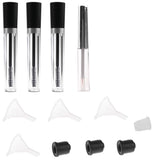 Maxbell Maxbell 3pcs 7.5ml Empty Eyelash Mascara Cream Tubes+8ml Eyeliner Liquid Bottle Container Vial Refillable Comestic Kit with Funnels Portable