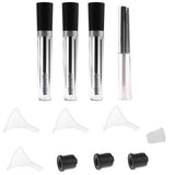 Maxbell Maxbell 3pcs 7.5ml Empty Eyelash Mascara Cream Tubes+8ml Eyeliner Liquid Bottle Container Vial Refillable Comestic Kit with Funnels Portable