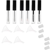 Maxbell Maxbell Set of 6pcs 4ml Reusable Empty Mascara Tube Eyeliner Lip Gloss Eyelash Growth Oil Vials With Funnels for Travel