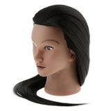 Maxbell Silicone Cosmetology Hairdressing Practice Training Mannequin Head Straight Long Hair