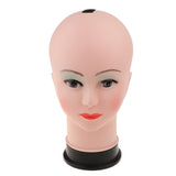 Maxbell Maxbell PVC Female Bald Mannequin Head Model Wig Making Hat Glasses Display Stand 2#