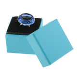 Maxbell Crystal Ring Pigment Cup Adhesive Holder Eyelash Extention Tattoo Tool Blue