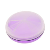 Maxbell Maxbell Travel Round Dispenser Pill Case Box Medicine Tablet Organizer 3 Slot Purple