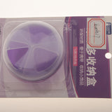 Maxbell Maxbell Travel Round Dispenser Pill Case Box Medicine Tablet Organizer 3 Slot Purple
