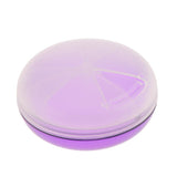 Maxbell Maxbell Travel Round Dispenser Pill Case Box Medicine Tablet Organizer 3 Slot Purple