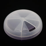 Maxbell Maxbell Travel Round Dispenser Pill Case Box Medicine Tablet Organizer 3 Slot Purple