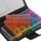 Maxbell Maxbell 2x Medicine Tablets Storage Case Pill Box Capsules Organizer 28 Compartments