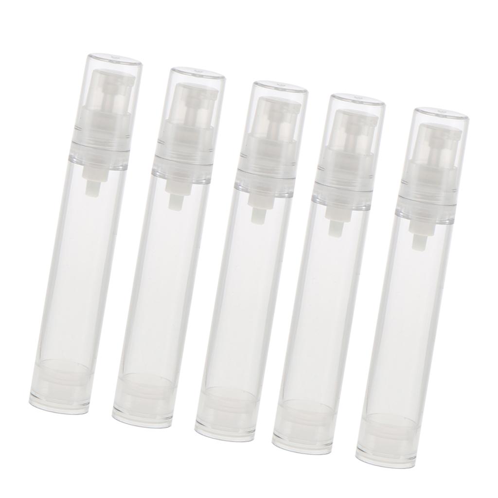 Maxbell Maxbell 5 Pieces 12ml Pump Empty Airless Tubes Cosmetic Cream Lotion Travel Bottles