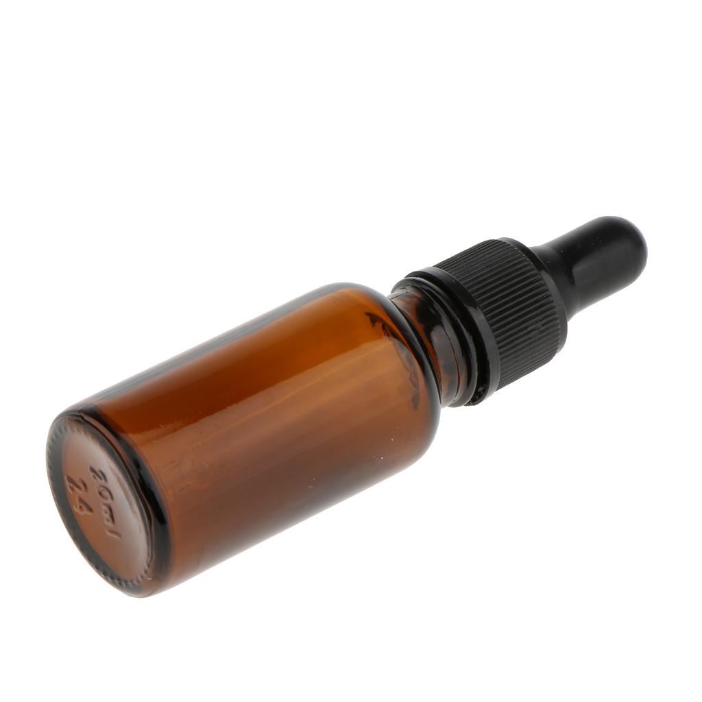 Maxbell Maxbell 6 Empty Glass Refill Eye Dropper Bottles Essential Oil Perfume Pipette Vials 20ml
