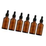 Maxbell Maxbell 6 Empty Glass Refill Eye Dropper Bottles Essential Oil Perfume Pipette Vials 50ml