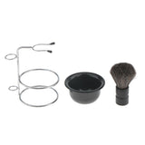 Maxbell Maxbell 4 In 1 Shaving Grooming Set Bristle Hair Shaving Brush Stand Mug Bowl for Men