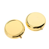 Maxbell Maxbell 2 Pieces Portable Vitamin Organizer Medicine Tablet Box Gold 1 Compartment