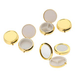 Maxbell Maxbell 2 Pieces Portable Vitamin Organizer Medicine Tablet Box Gold 1 Compartment