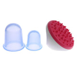 Maxbell Maxbell Silicone Anti Cellulite Vacuum Cups Body SPA Massage Brush Basalt Stone Set