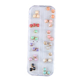 Maxbell Maxbell Colorful Nail Art Acrylic Drill Stud Point Rhinestones Glitter Tips Manicure #C