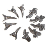 Maxbell Maxbell 10 Piece Cute Acrylic Bow Hair Barrettes Clips Hairpins for Girls Gray