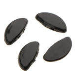 Maxbell Maxbell 50 Pairs Ultra Soft Push In Silicone Nose Pads Optical Glasses Sunglasses Spectacles Eyeglass Nosepads 15mm Black Clear