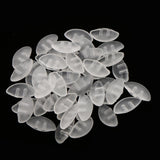 Maxbell Maxbell 50 Pairs Ultra Soft Push In Silicone Nose Pads Optical Glasses Sunglasses Spectacles Eyeglass Nosepads 15mm Black Clear