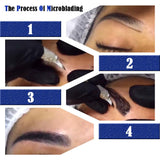 Maxbell Microblading Permanent Eyebrow Tattoo Needle Pen Ink Practice Skin Kit Pink